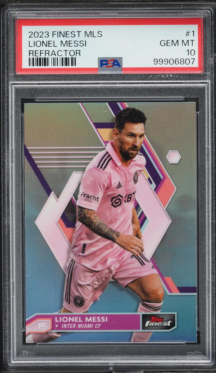 2023 Finest MLS Refractor Lionel Messi #1 PSA 10 GEM MINT
