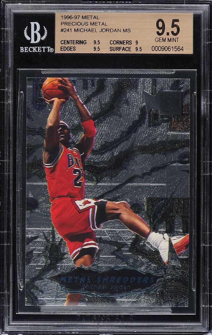 1996 Metal Shredders Precious Metal Michael Jordan #241 BGS 9.5 GEM MINT