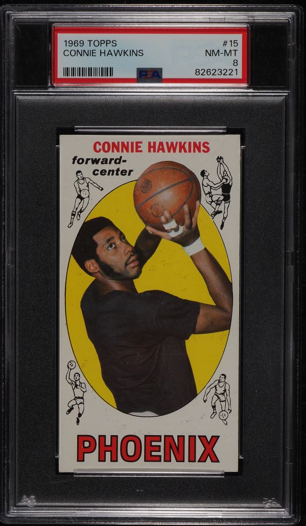 1969 Topps Basketball Connie Hawkins ROOKIE #15 PSA 8 NM-MT