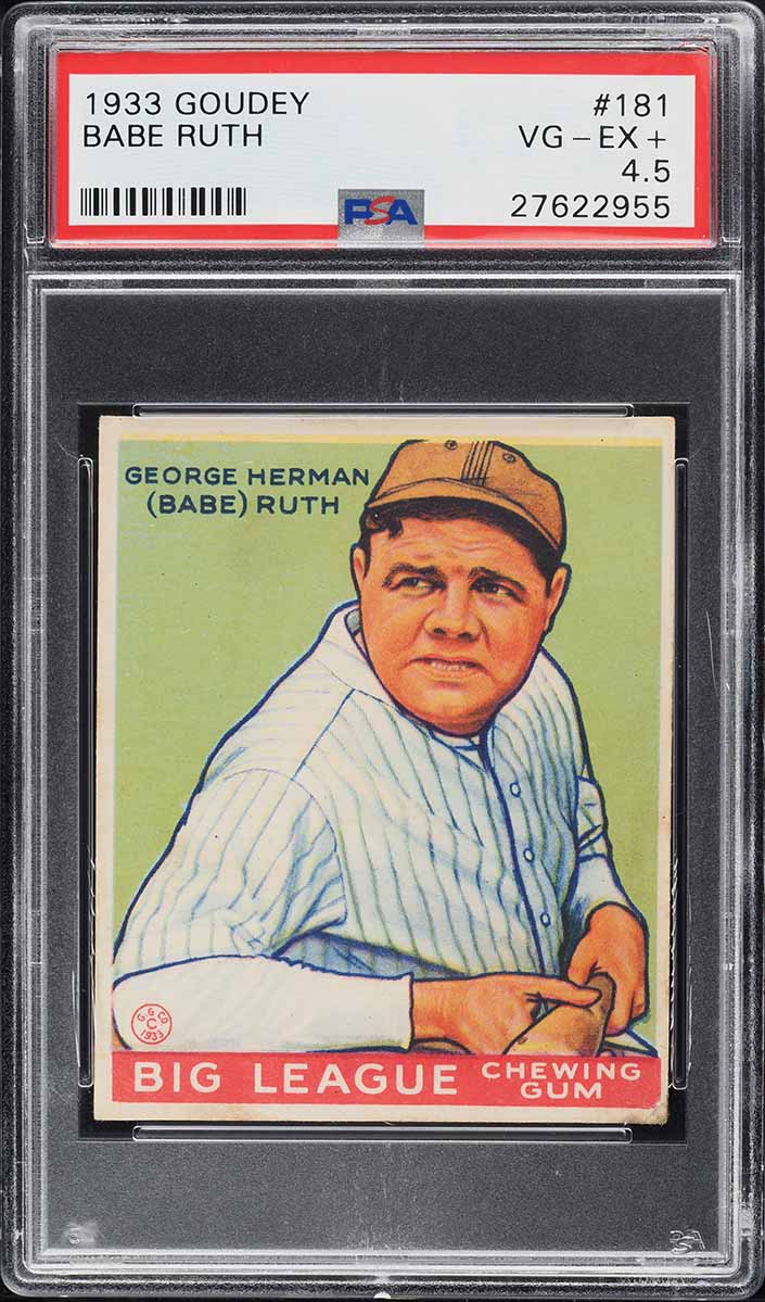 1933 Goudey Babe Ruth #181 PSA 4.5 VGEX+