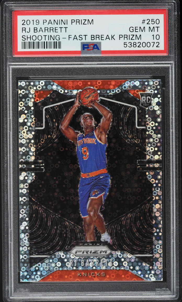 2019 Panini Prizm Variation Fast Break RJ Barrett ROOKIE #250 PSA 10 GEM MINT