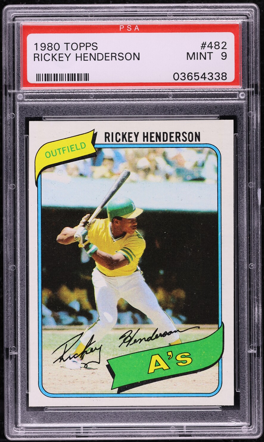 1980 Topps Rickey Henderson ROOKIE #482 PSA 9 MINT