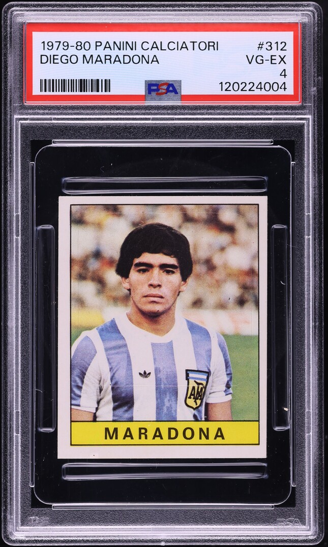 1979 Panini Calciatori Soccer Diego Maradona ROOKIE #312 PSA 4 VGEX