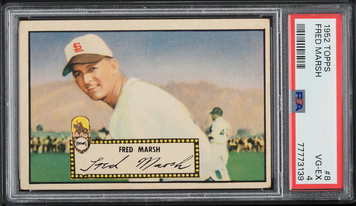 1952 Topps Fred Marsh #8 PSA 4 VGEX