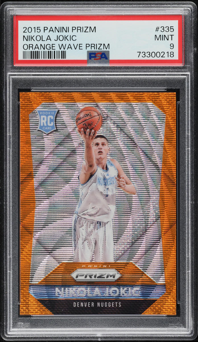 2015 Panini Prizm Orange Wave Nikola Jokic ROOKIE #335 PSA 9 MINT