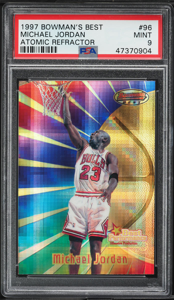 1997 Bowman's Best Atomic Refractor Michael Jordan #96 PSA 9 MINT