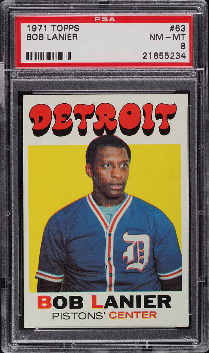 1971 Topps Basketball Bob Lanier ROOKIE #63 PSA 8 NM-MT