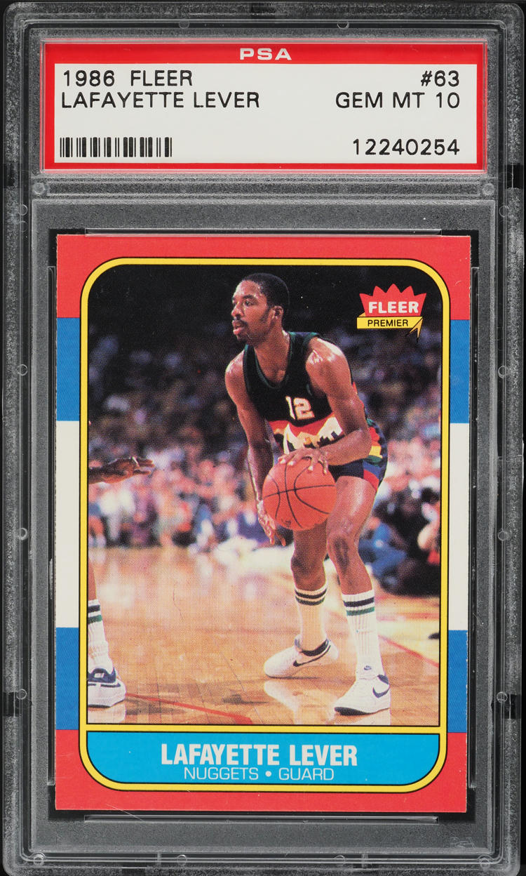 1986 Fleer Basketball Lafayette Lever #63 PSA 10 GEM MINT