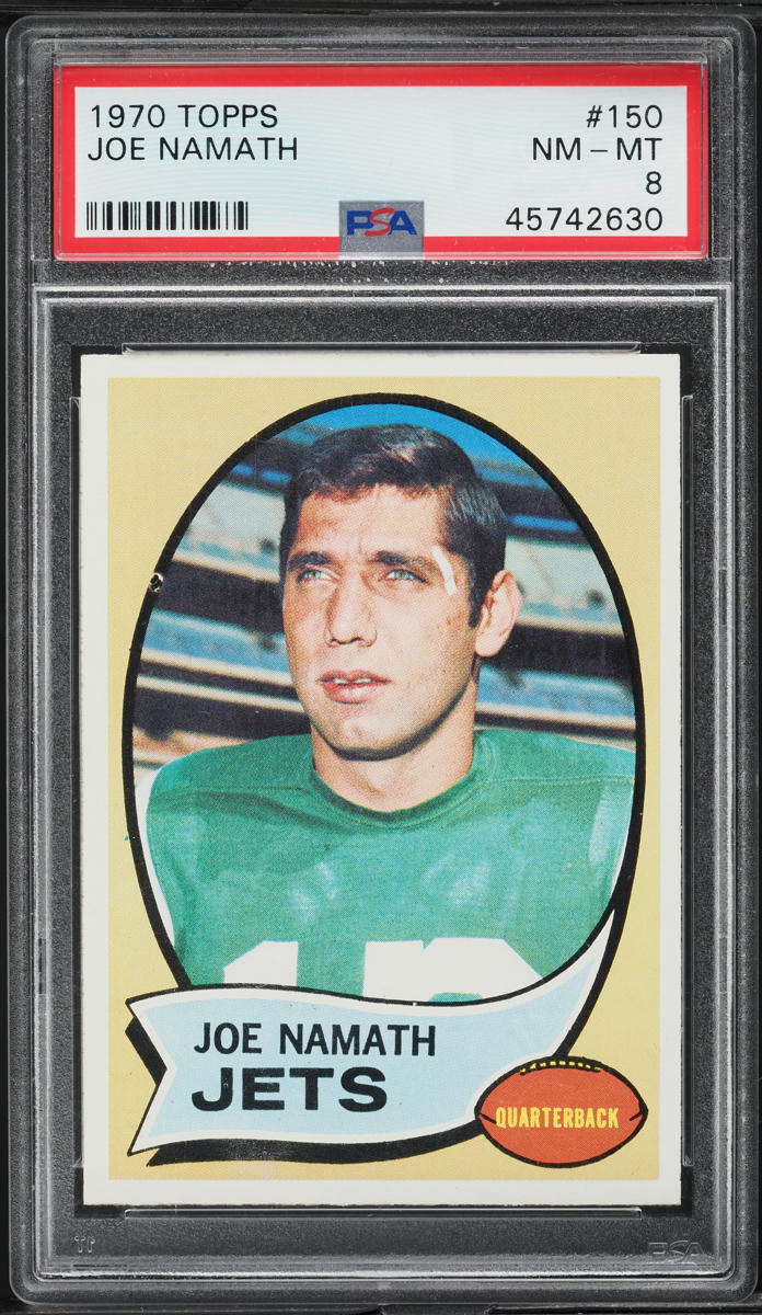 1970 Topps Football Joe Namath #150 PSA 8 NM-MT