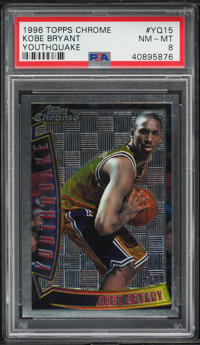 1996 Topps Chrome Youthquake Kobe Bryant ROOKIE #YQ15 PSA 8 NM-MT