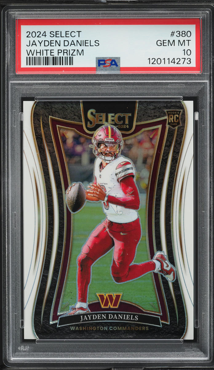 2024 Select Suite Level White Prizm Jayden Daniels ROOKIE /35 #380 PSA 10 GEM