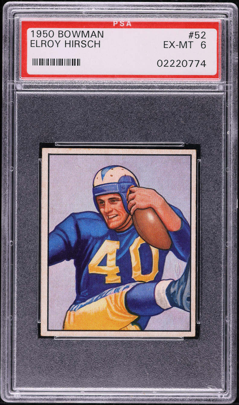 1950 Bowman Football Elroy Hirsch ROOKIE #52 PSA 6 EXMT