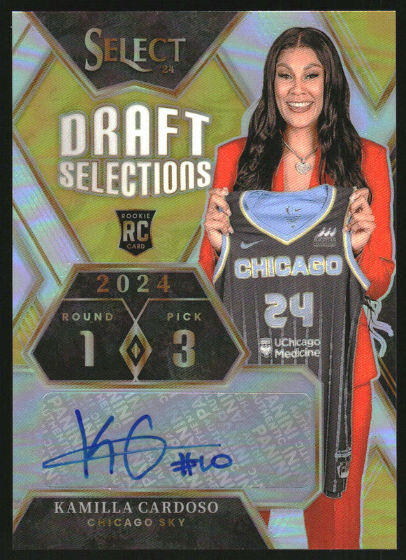 2024 Panini Select WNBA Draft Selections Signatures Kamilla Cardoso RC Auto