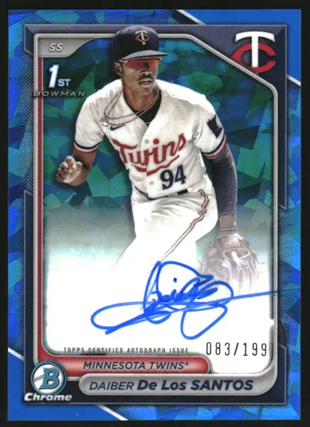2024 Bowman Chrome Sapphire Prospect #CSPA-DD Daiber De Los Santos Auto /199