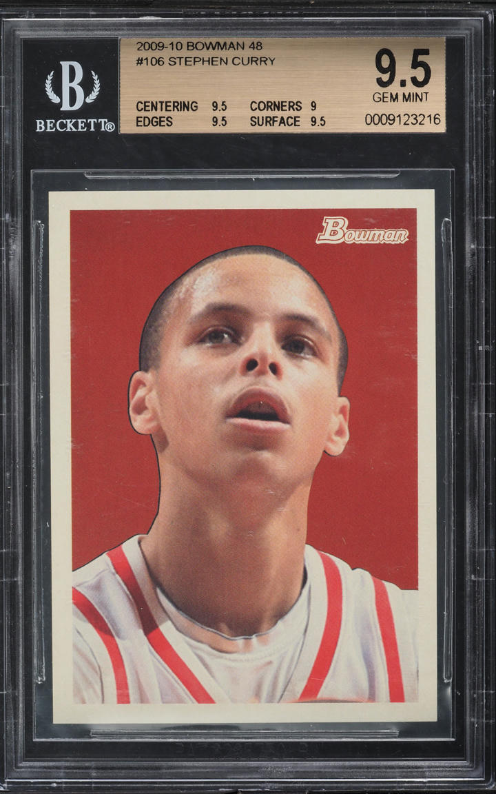 2009 Bowman '48 Stephen Curry ROOKIE /2009 #106 BGS 9.5 GEM MINT