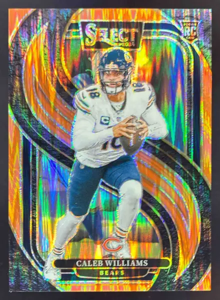 2024 Panini Select Premier Orange Prizm Shock #114 Caleb Williams RC /399