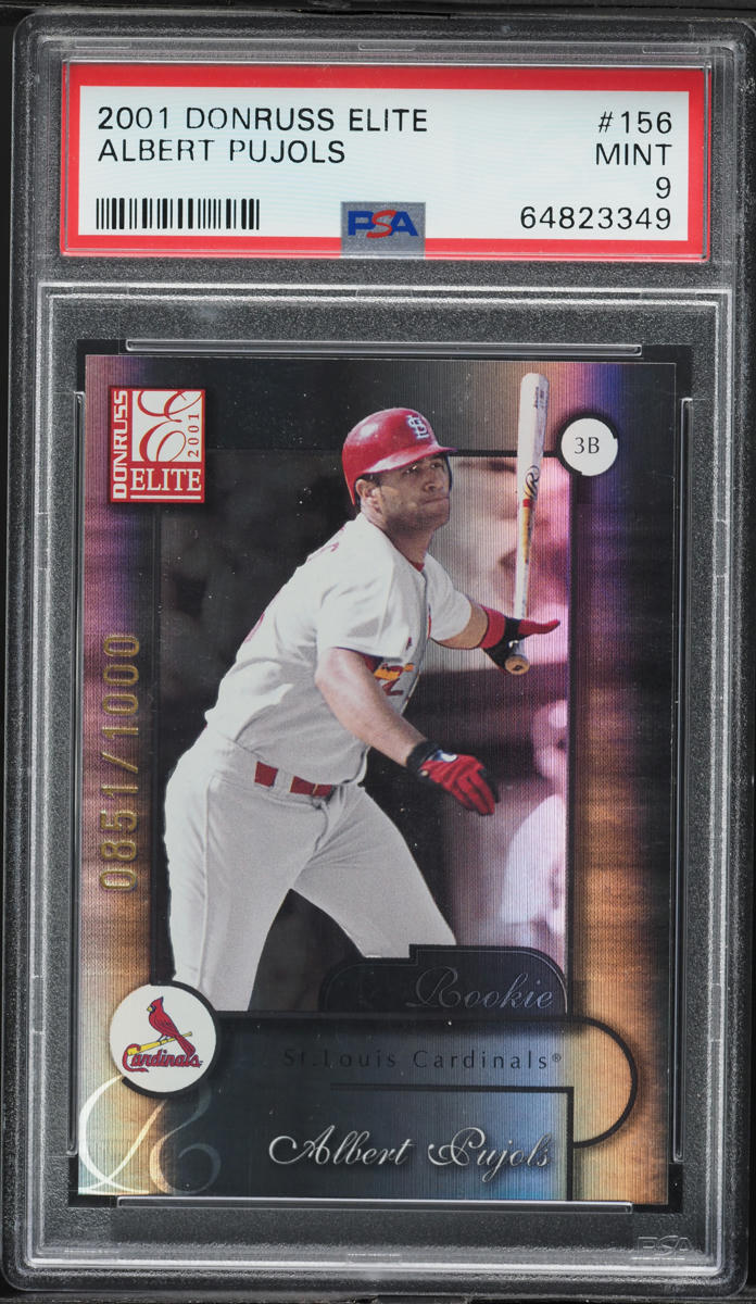 2001 Donruss Elite Albert Pujols ROOKIE /1000 #156 PSA 9 MINT