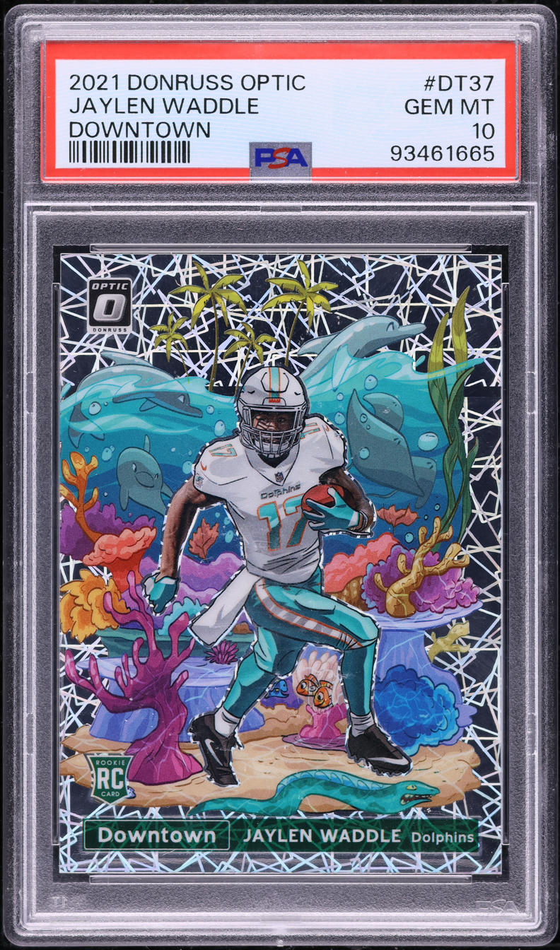 2021 Donruss Optic Downtown Jaylen Waddle ROOKIE #DT-37 PSA 10 GEM MINT