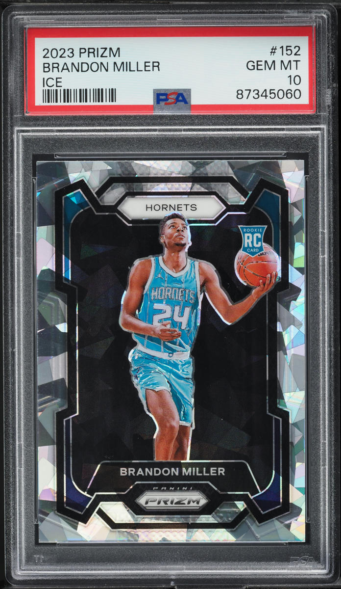 2023 Panini Prizm Ice Brandon Miller ROOKIE #152 PSA 10 GEM MINT
