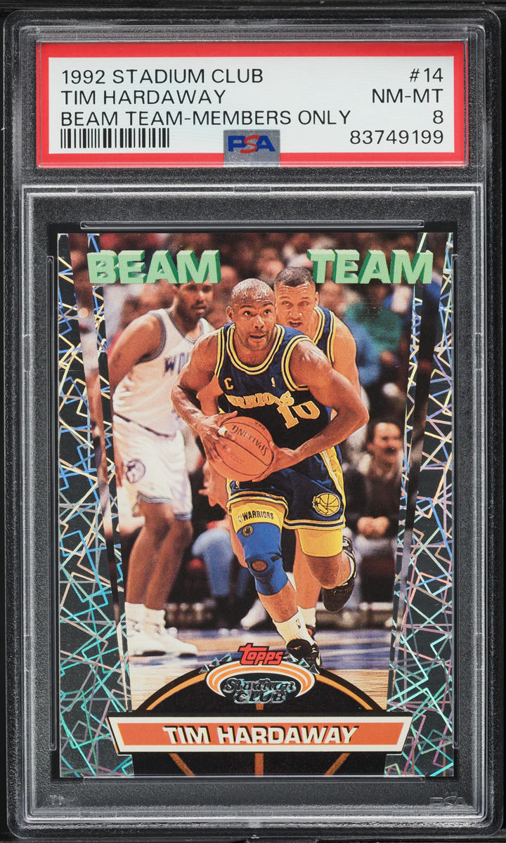 1992 Stadium Club Beam Team Members Only Tim Hardaway #14 PSA 8 NM-MT