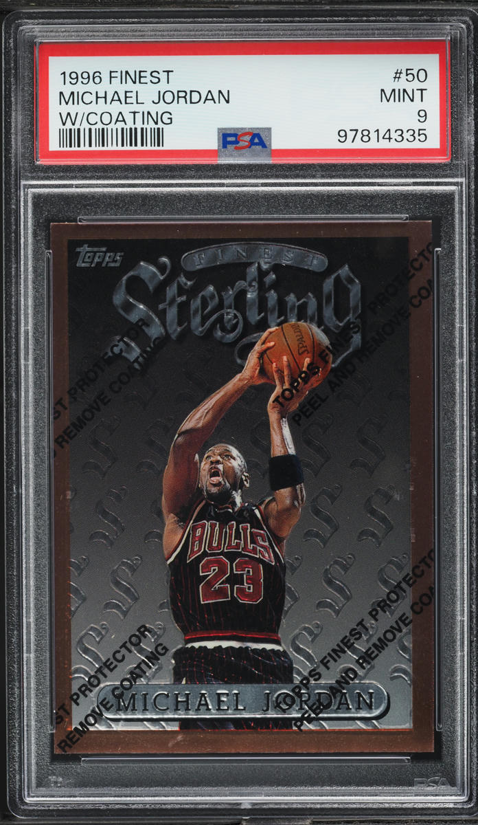 1996 Finest Basketball W/ Coating Michael Jordan #50 PSA 9 MINT