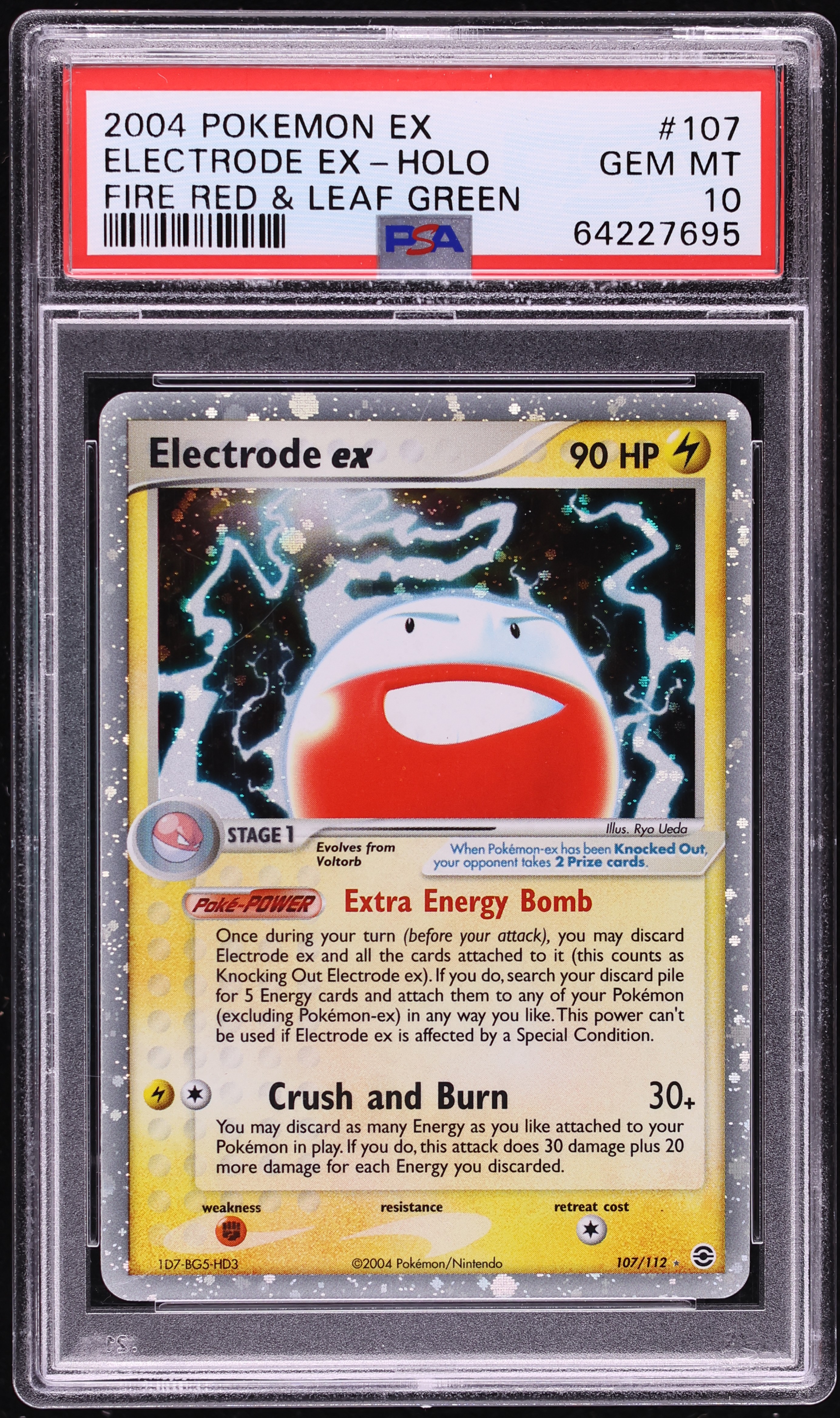 2004 Pokemon EX Fire Red & Leaf Green Holo Electrode EX #107 PSA 10 GEM MINT