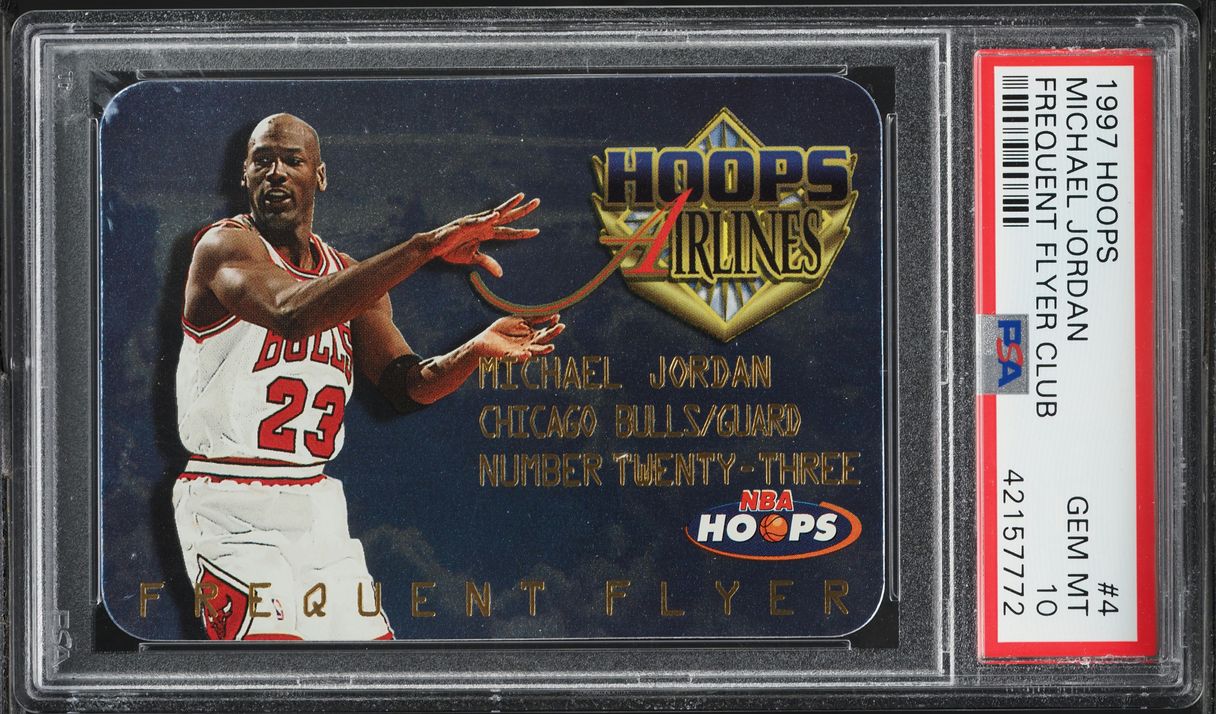 Michael Jordan 1997 Hoops #4 Frequent Flyer Club Price Guide