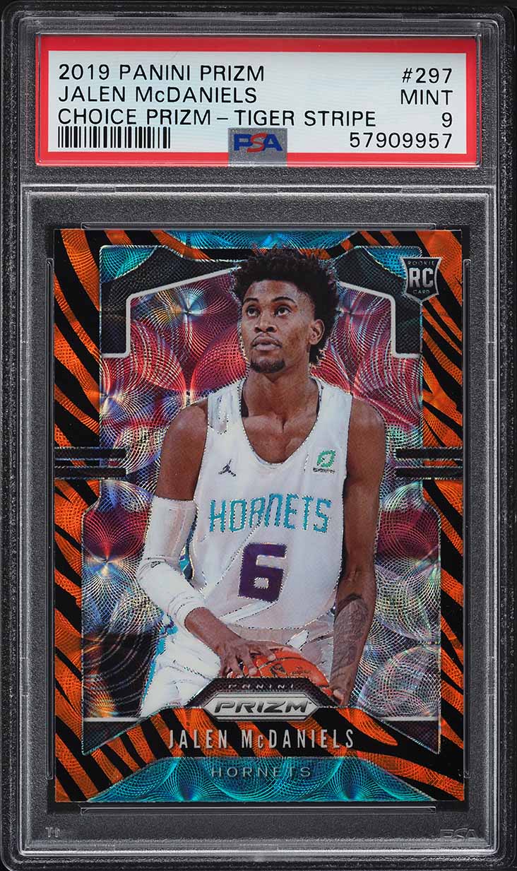 2019 Panini Prizm Choice Tiger Stripe Jalen McDaniels ROOKIE #297 PSA 9 MINT