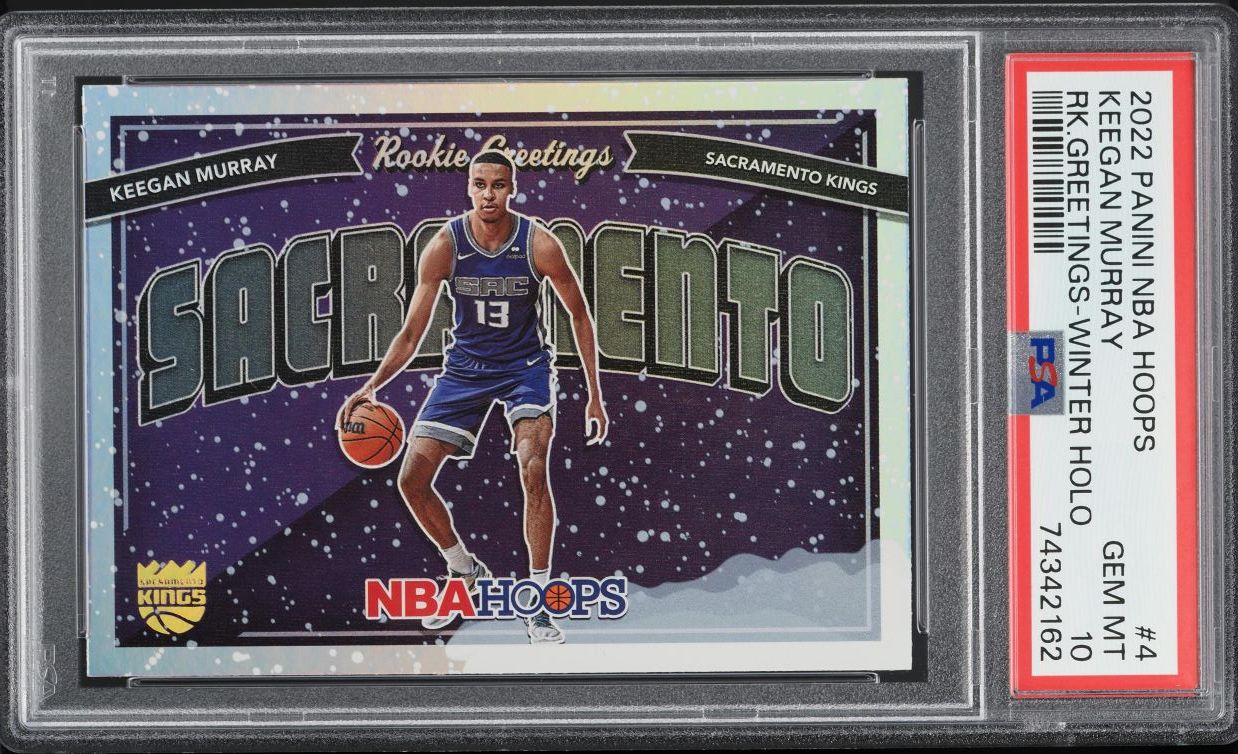 2022 Hoops Greetings Winter Holo Keegan Murray ROOKIE #4 PSA 10 GEM MINT