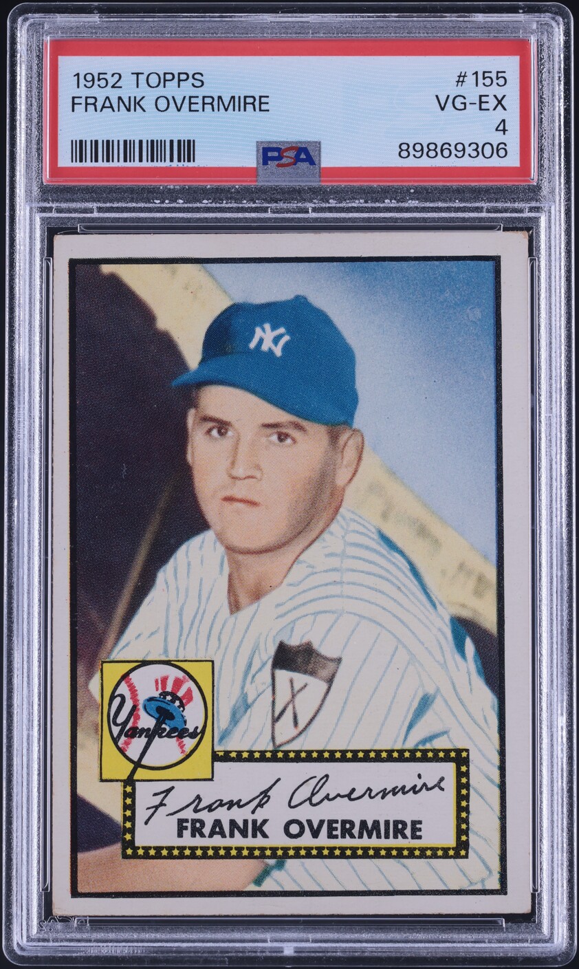 1952 Topps Frank Overmire #155 PSA 4 VGEX