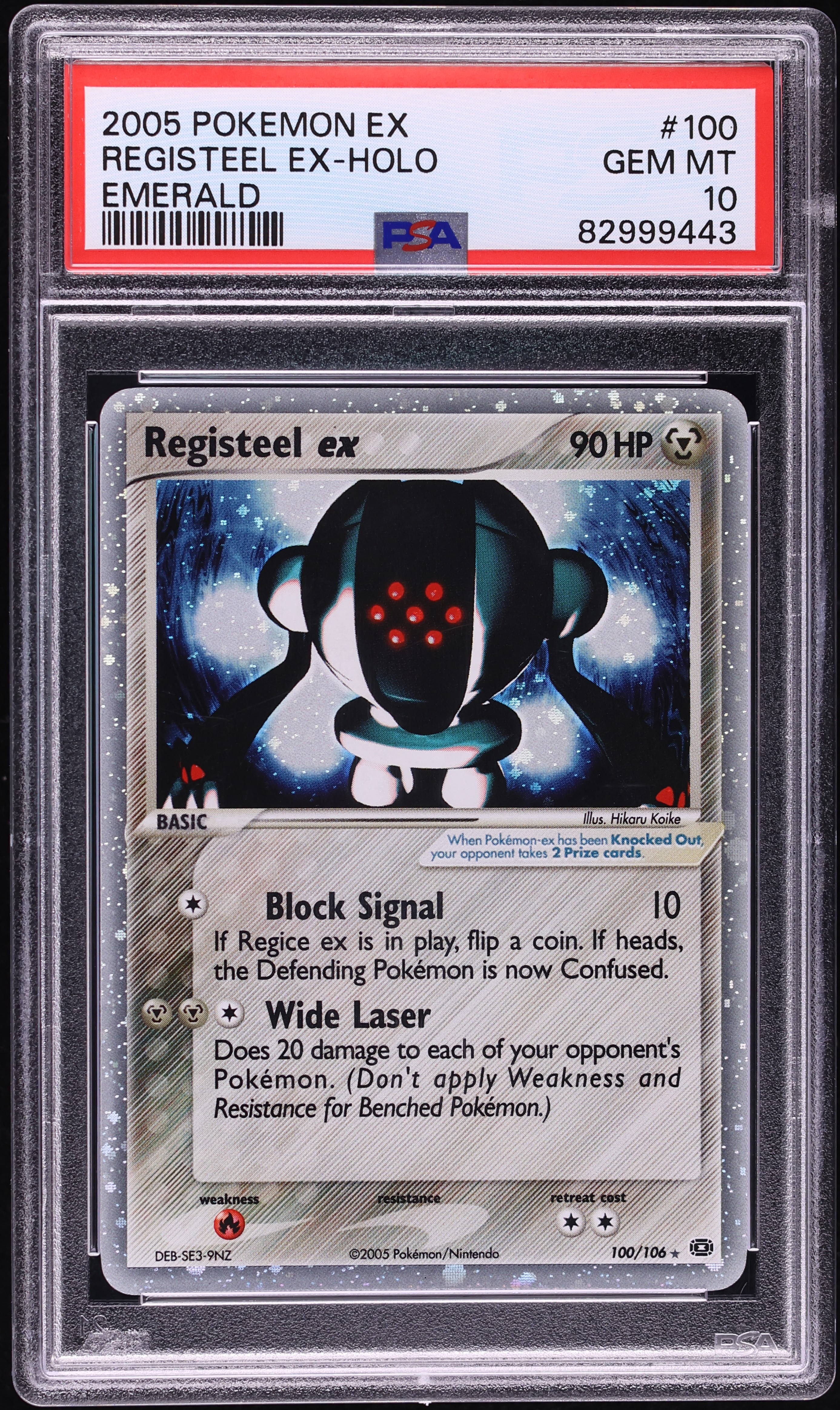 2005 Pokemon EX Emerald Holo Registeel ex #100 PSA 10 GEM MINT