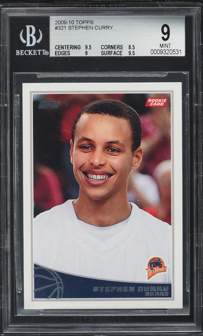 2009 Topps Basketball Stephen Curry ROOKIE #321 BGS 9 MINT