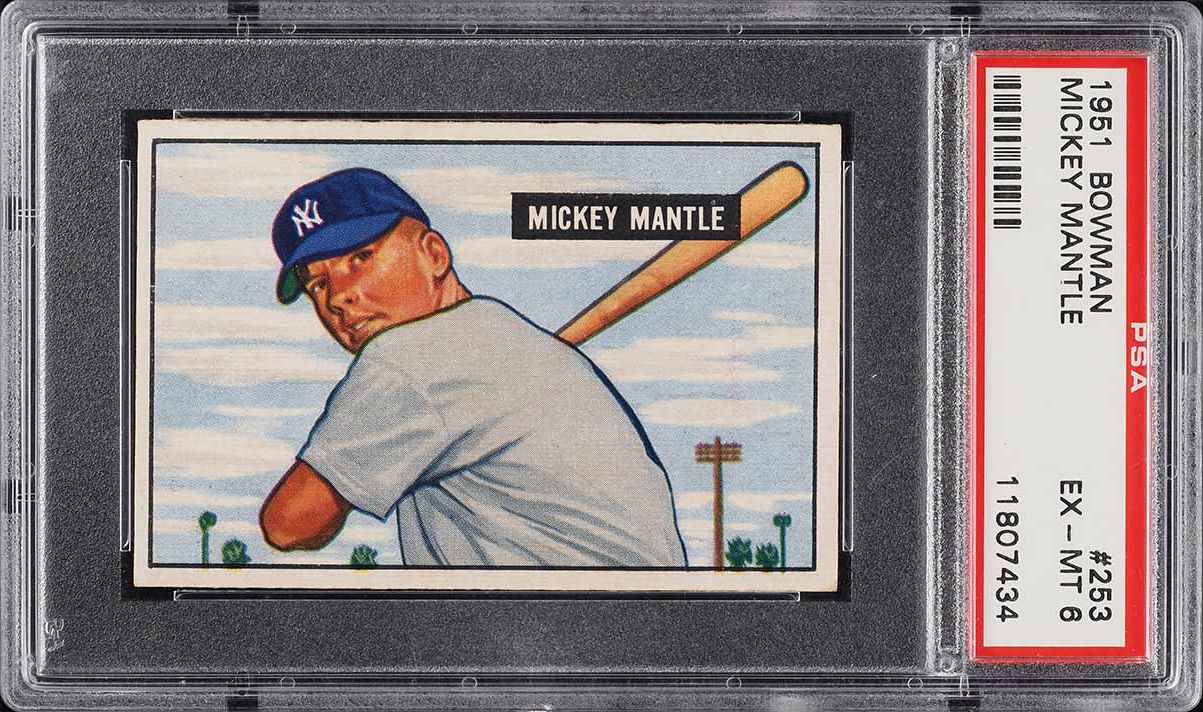 1951 Bowman Mickey Mantle ROOKIE #253 PSA 6 EXMT