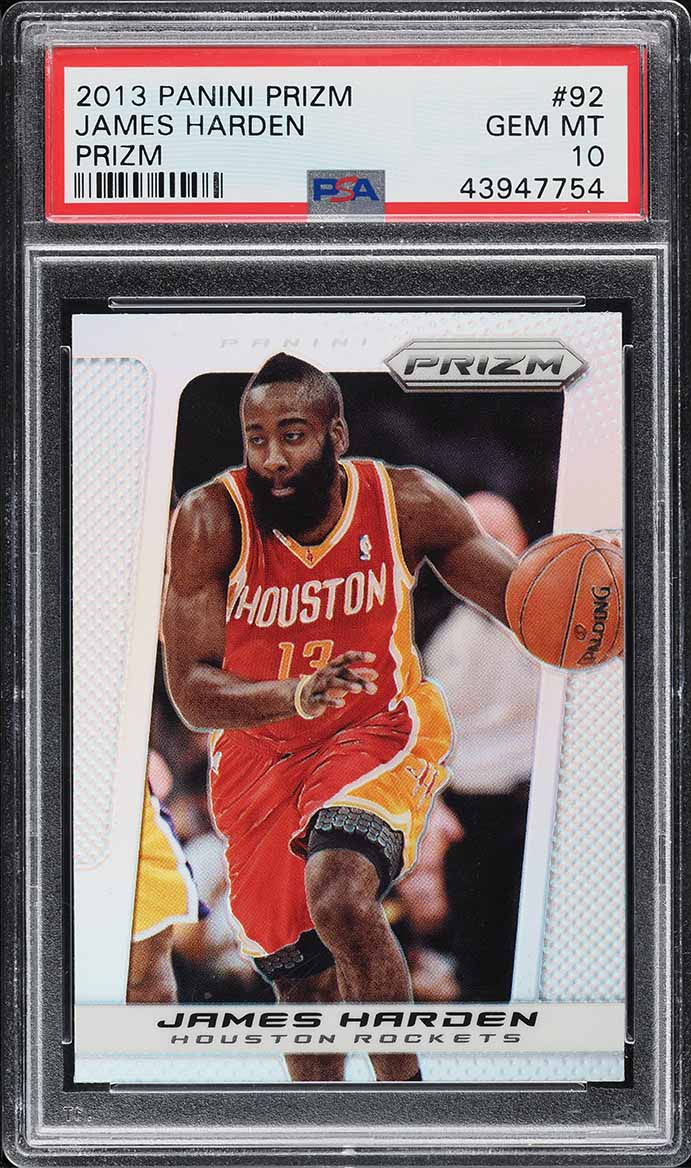 2013 Panini Prizm Silver James Harden #92 PSA 10 GEM MINT