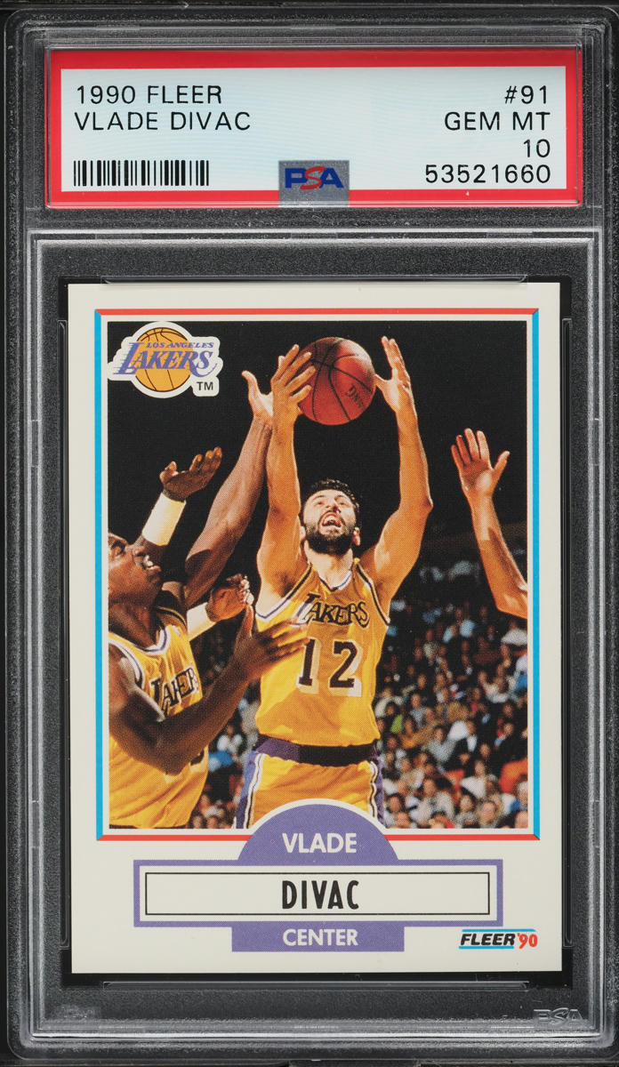 1990 Fleer Basketball Vlade Divac ROOKIE #91 PSA 10 GEM MINT