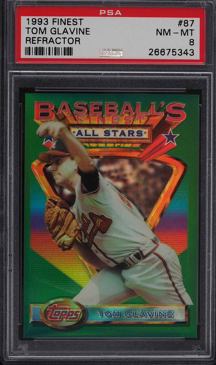 1993 Finest Refractor Tom Glavine ALL-STAR #87 PSA 8 NM-MT