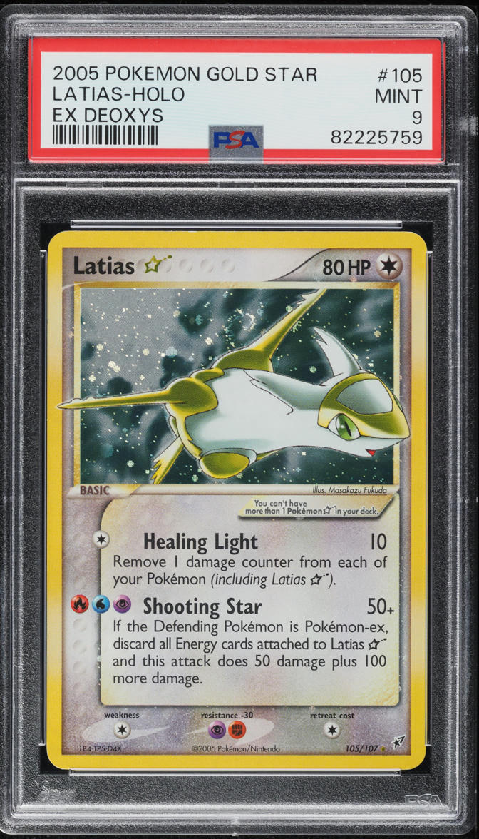 2005 Pokemon EX Deoxys Holo Latias Gold Star #105 PSA 9 MINT