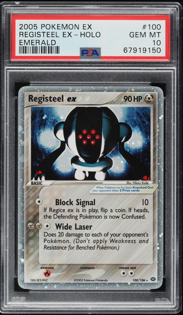 2005 Pokemon EX Emerald Holo Registeel ex #100 PSA 10 GEM MINT