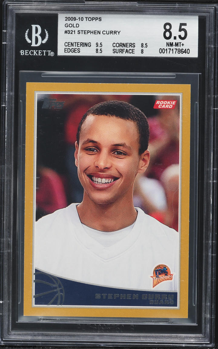 2009 Topps Gold Stephen Curry ROOKIE /2009 #321 BGS 8.5 NM-MT+