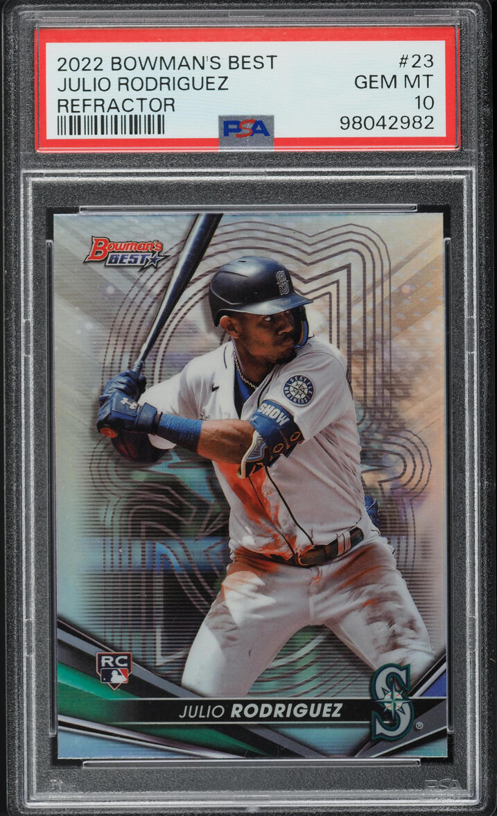 2022 Bowman's Best Refractor Julio Rodriguez ROOKIE #23 PSA 10 GEM MINT