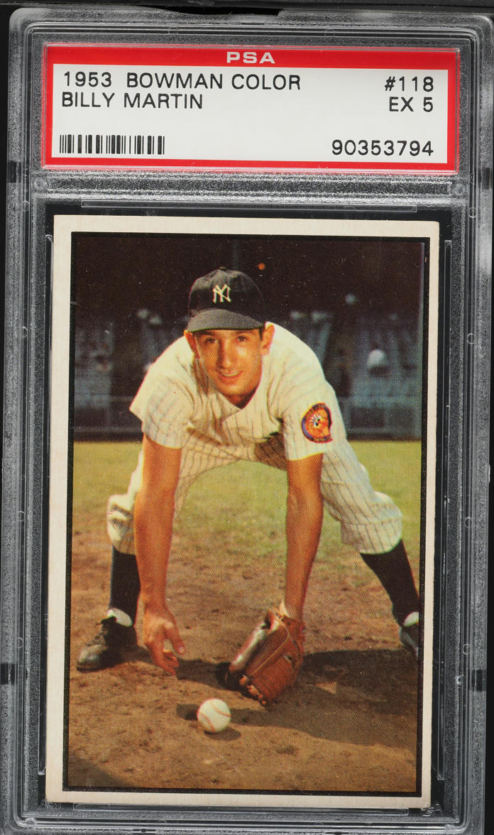 1953 Bowman Color Billy Martin #118 PSA 5 EX