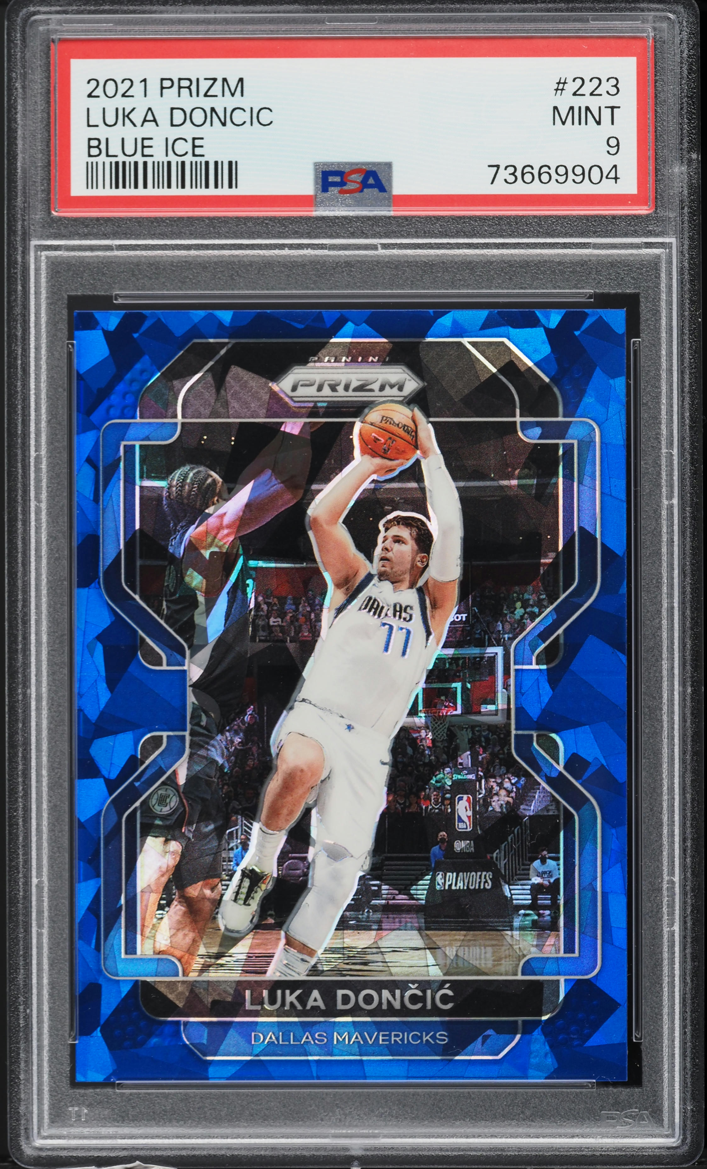 2021 Panini Prizm Blue Ice Luka Doncic /125 #223 PSA 9 MINT