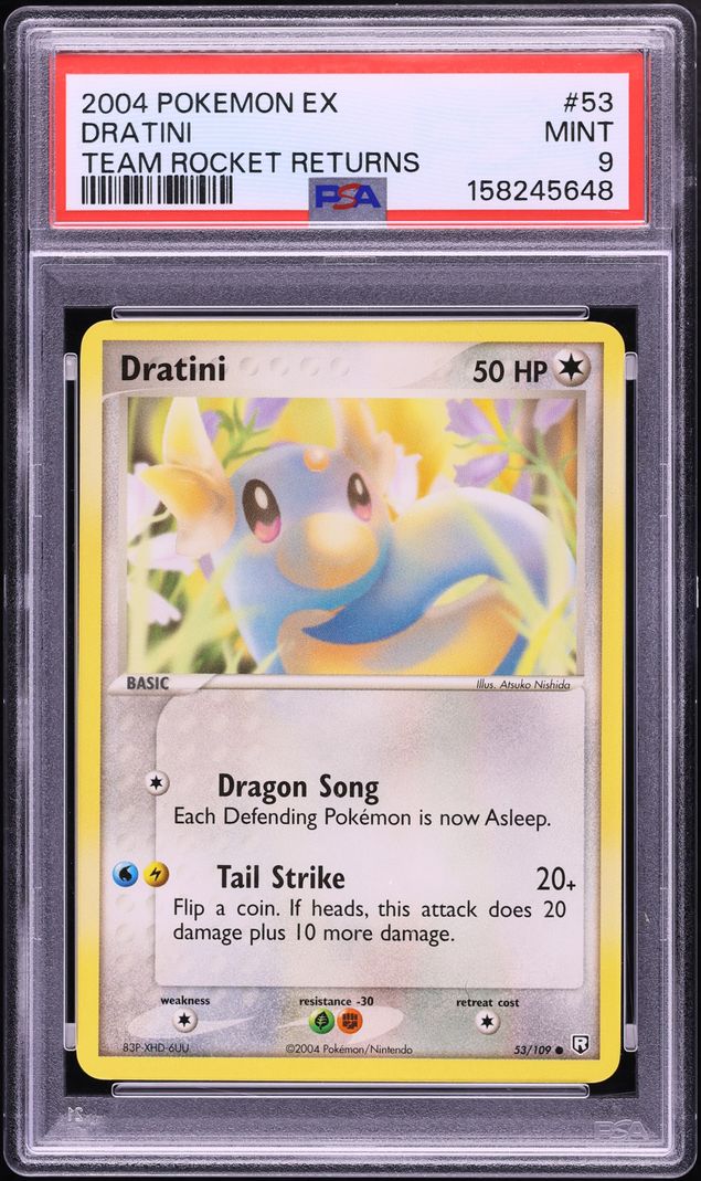 2004 Pokemon EX Team Rocket Returns Dratini #53