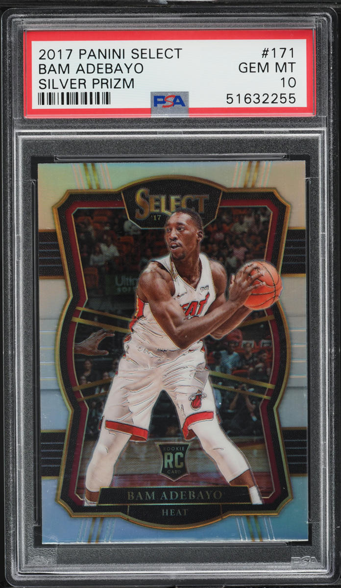 2017 Select Premier Level Silver Prizm Bam Adebayo ROOKIE #171 PSA 10 GEM MINT