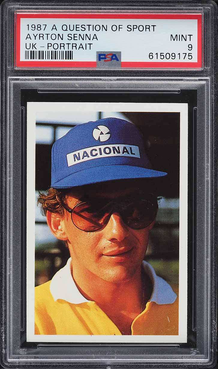 1987 A Question Of Sport UK Portrait Ayrton Senna PSA 9 MINT