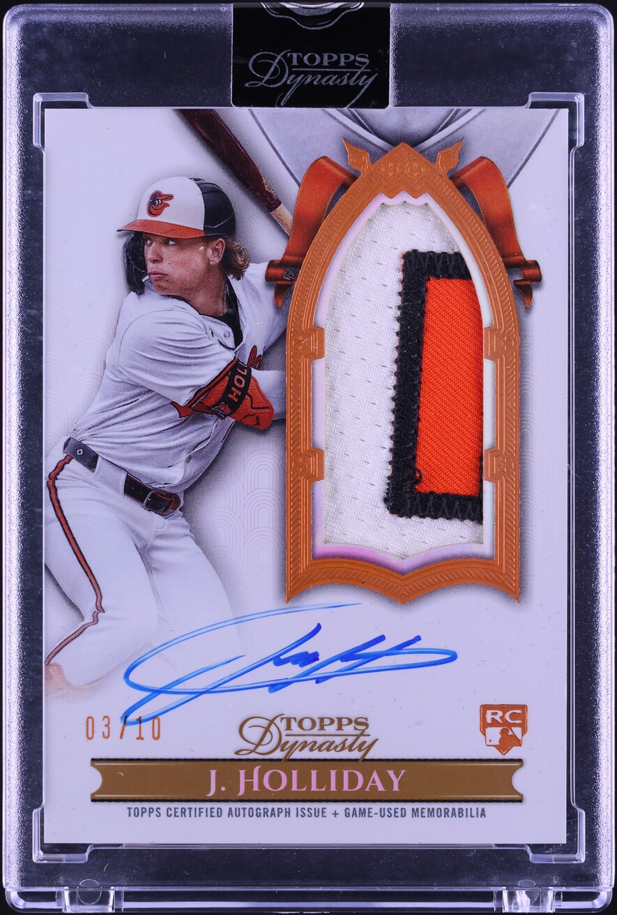 2024 Topps Dynasty Jackson Holliday ROOKIE PATCH AUTO /10 #DAPB-JH2