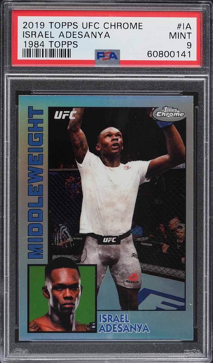 2019 Topps UFC Chrome '84 Israel Adesanya #IA PSA 9 MINT