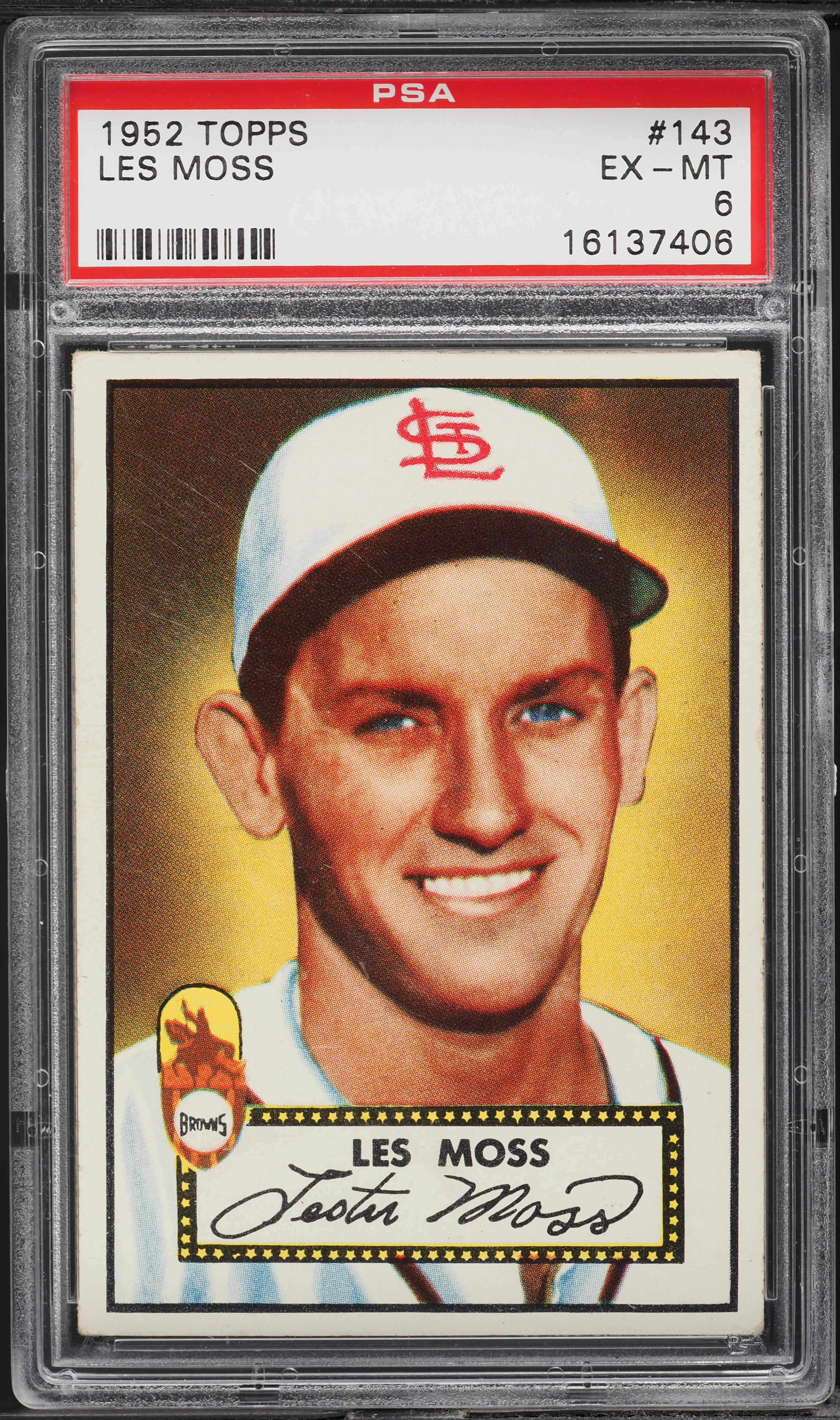 1952 Topps Les Moss #143 PSA 6 EXMT