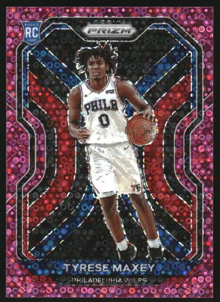 2020-21 Panini Prizm Fast Break Pink Prizms #256 Tyrese Maxey RC /50