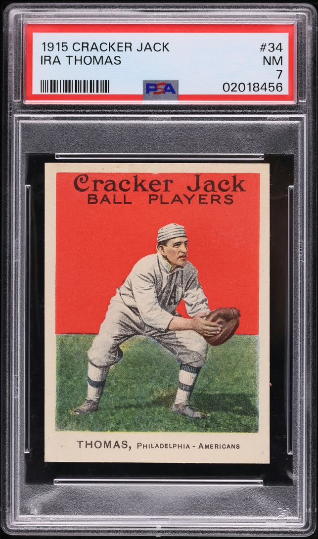 1915 Cracker Jack Ira Thomas #34 PSA 7 NRMT